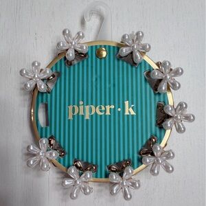 Piper K Pearl Flower Hair Clips